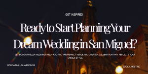 Romantic wedding ceremony at a San Miguel de Allende venue with bougainvillea and colonial architecture.